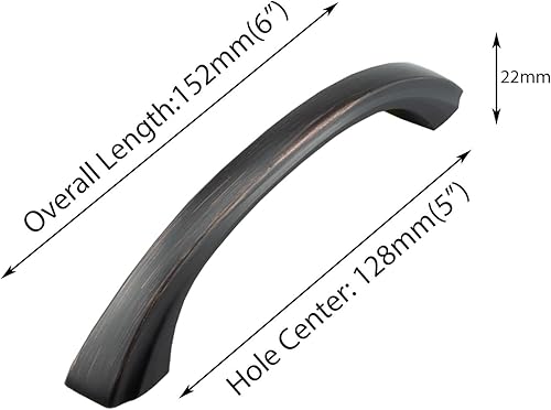 Miniatura 6 de Makoto Series - Tirador clásico sólido para gabinete de cocina, 4-14 pulgadas de longitud total, 3-34 pulgadas entre agujeros centrales, níquel