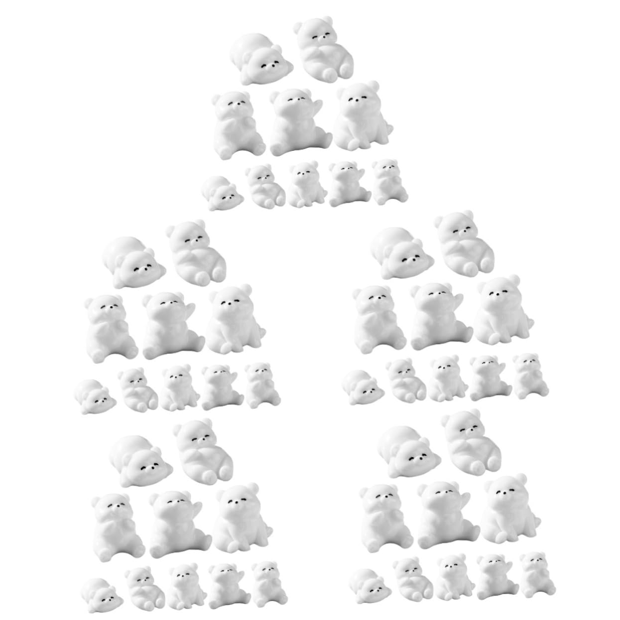 Figurines de petits ours miniatures pour décor de pot de fleurs et micro paysage