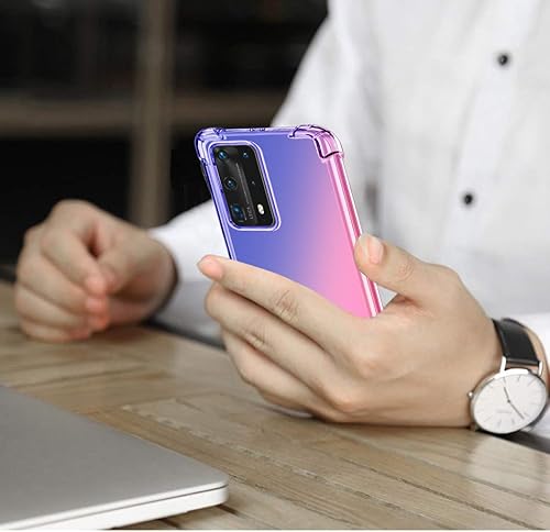 Miniatura 6 de Funda protectora para Huawei P40 Pro, ELS-N04 ELS-NX9, lindo degradado transparente delgado, a prueba de golpes, suave, flexible, TPU para Huawei