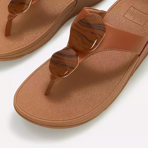 Image of FitFlop Women's Lulu Marbled-Stone Toe-Post Sandals