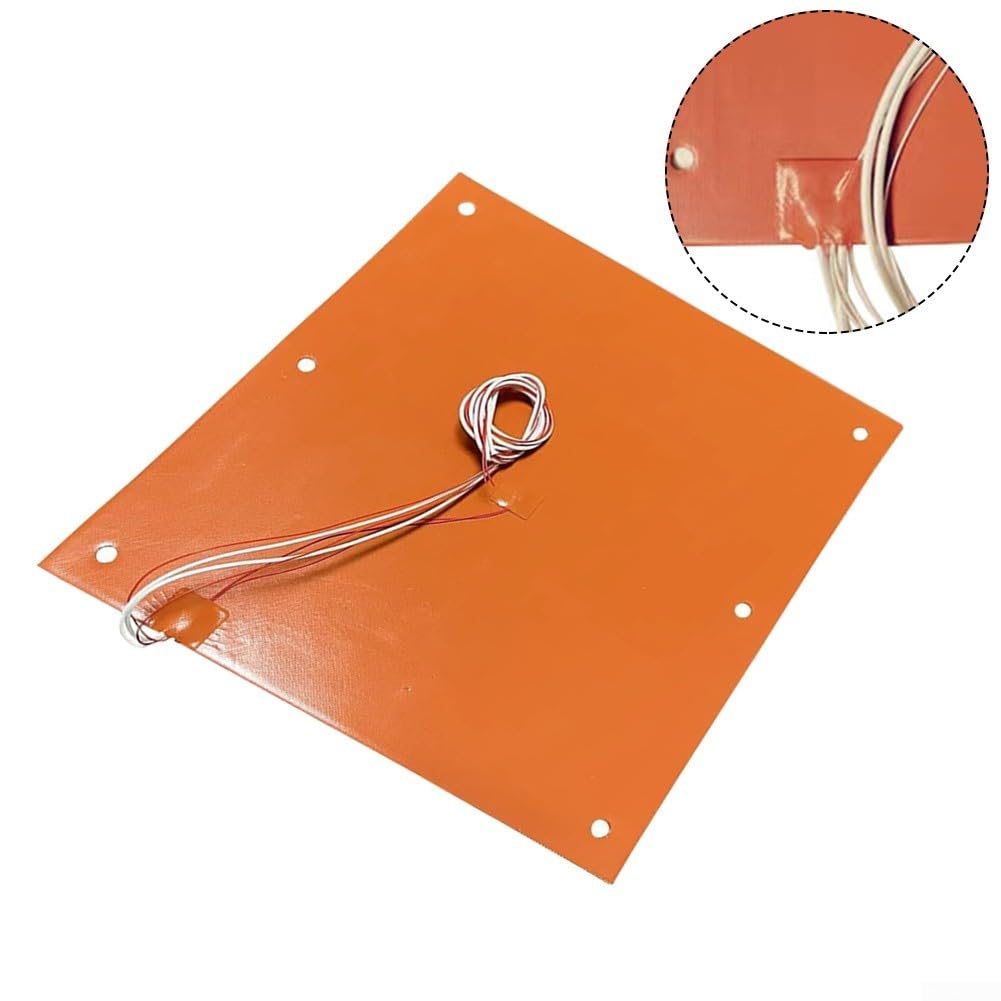 Accesorios de impresión 3D, almohadilla térmica de cama caliente de silicona con impresión 3D compatible con calentador de silicona para Tronxy X5S 400 Printe Heat 400x400MM 1400w(110v)