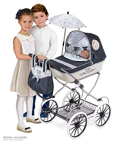 Decuevas- Coche MUÑECA Plegable Classic Romantic 81X42X68 CM Capota Regulable, (81020)