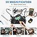 EOOKU Magnetic Helping Hands Soldering Station with 5X LED Magnifying Lamp, 6 Flexible Arms, 360° Soldering Clamp, Heavy Duty Base, Magnetic Third Hand Tool for Precision Soldering, Electronics & DIY