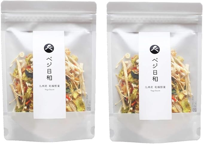 Amazon 乾燥野菜 ベジ日和 100g 50g 2パック 国産 九州産 きゃべつ にんじん 玉ねぎ ほうれん草 えのき入 保存食 ノーブランド品 乾燥野菜 通販