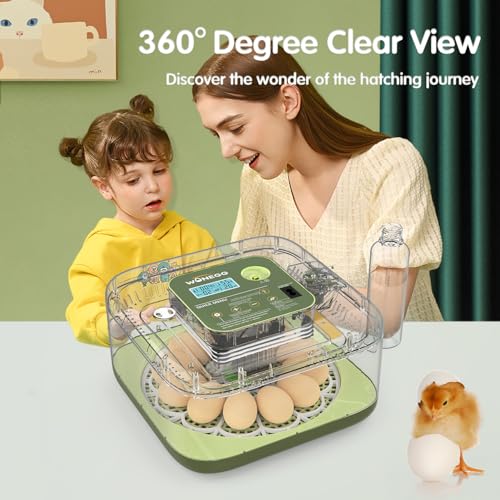 Egg Incubator 12 Eggs Incubators for Hatching Eggs Incubator Candler Egg Turner 360° Egg Viewing for Chicken, Ducks, Goose, Pigeon, Quail by WONEGG - Image 8