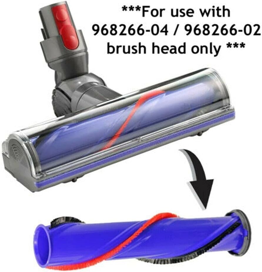 Brushbar Roller Brush Replacement for Dyson V7 SV11 Animal Vacuum Cleaner, Replace 968266-02 968266-04.Not Include The End Cover, 4-Prong Inner Fitting (unsuitable for 3-Prong Heads)