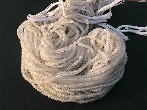 Perles pierre de lune blanche 3-5mm facettées pour réparer et personnaliser un bijou