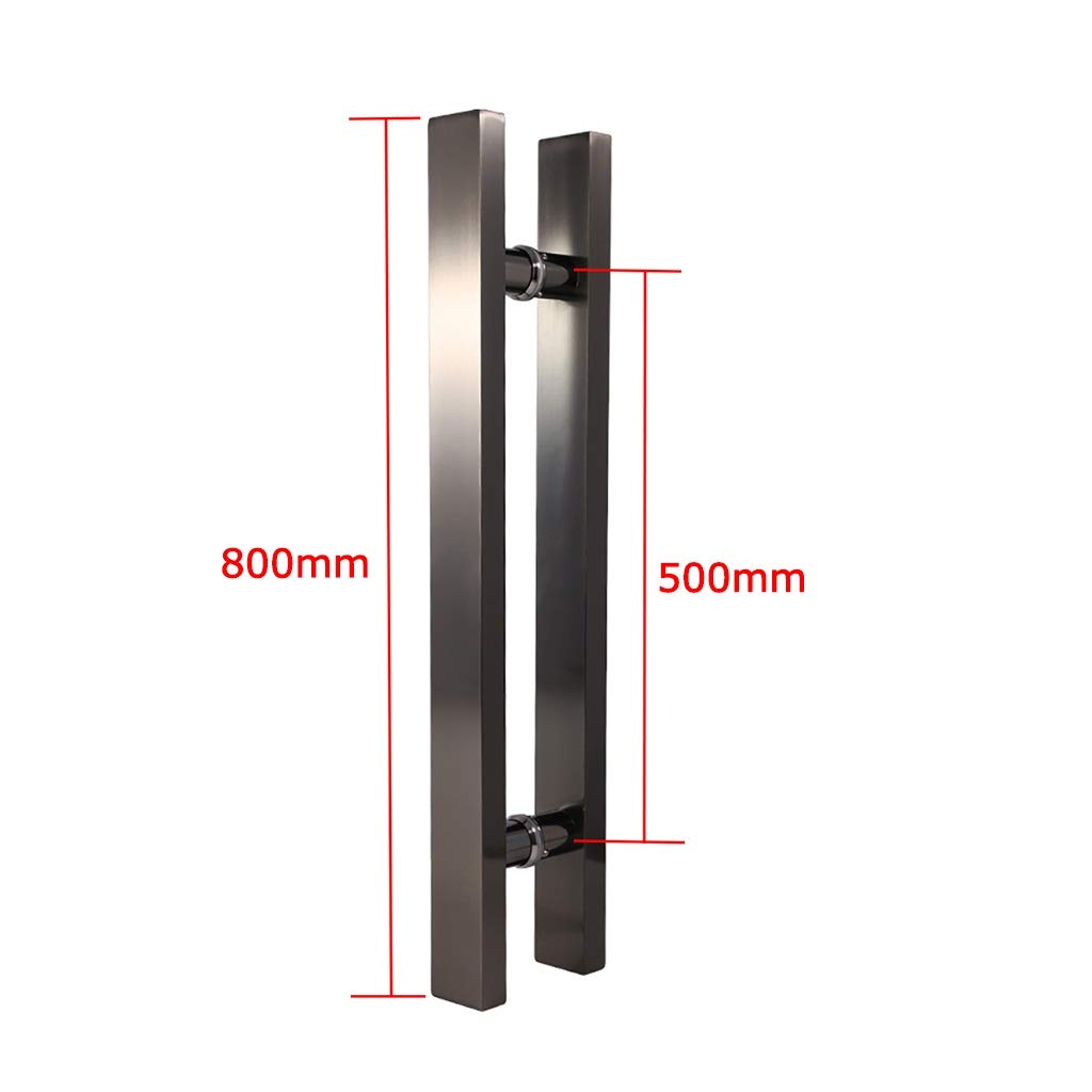 Maniglia per Porta Scorrevole per Porta del Fienile Maniglia per Porta in Vetro in Acciaio Inossidabile Spazzolato Nero/Maniglia per Porta Push-Pull per Hotel/Maniglia per Porta in Legno per