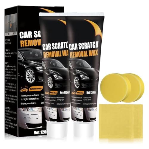 Scratch Remover for Vehicles,2025 New Upgrade Car Scratch Repair Paste,Containing Wiping Sponge car Paint Scratch Repair Polishing Wax,Used for Deep Scratches on Various Vehicles (2pc)