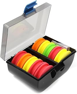 para 1 caja de plástico + 10 bobinadores de línea EVA + 10 pines, tamaño de 150 x 100 x 70 mm, para pesca en el mar, ligero y práctico, para pesca, material ABS + EVA