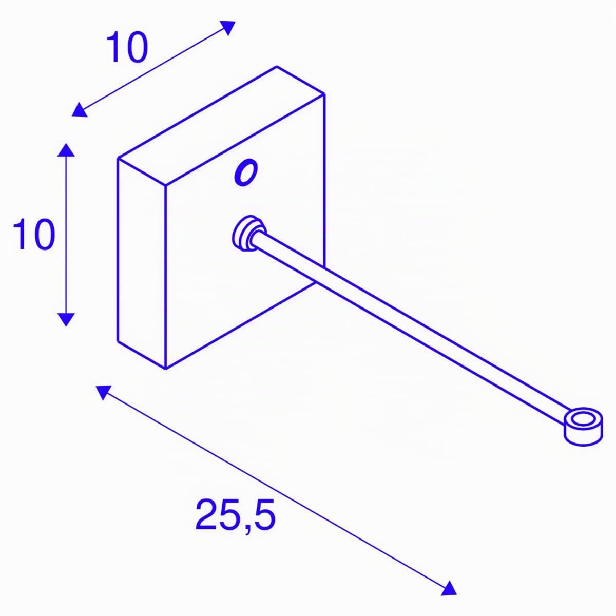 SLV elektrische Komponente FITU CRANE BASE / Wandhalterung schwarz Stahl