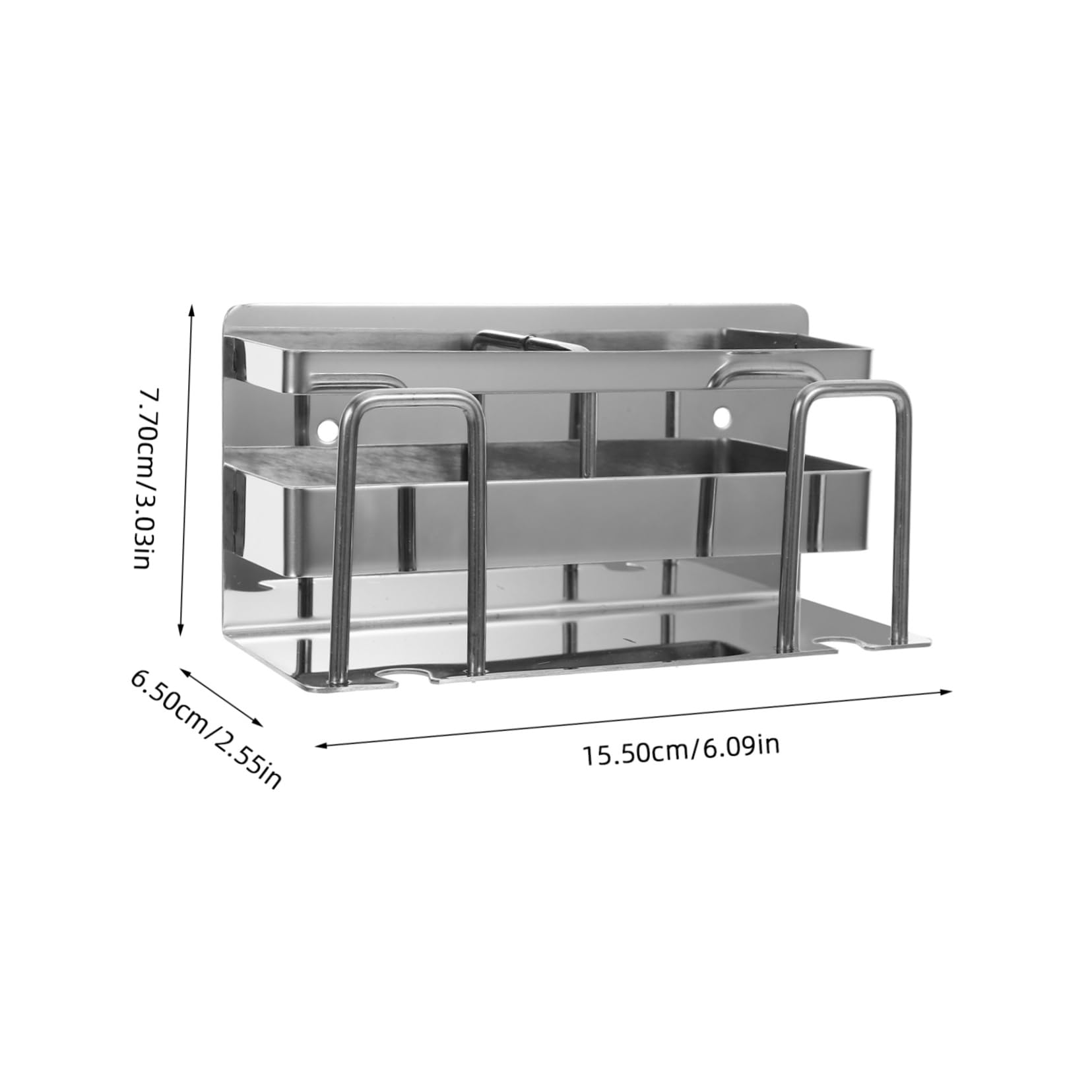 Cabilock 2 Porta Spazzolini Da Denti in Metallo Elegante Da Parete Design Senza Attrezzi Facile Da Pulire