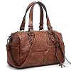Dasein Women Soft Vegan Leather Barrel Bags Large Hobo Top Handle Work Totes Satchel Handbags Shoulder Purse