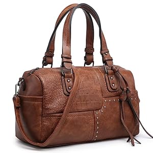 Dasein Women Soft Vegan Leather Barrel Bags Large Hobo Top Handle Work Totes Satchel Handbags Shoulder Purse