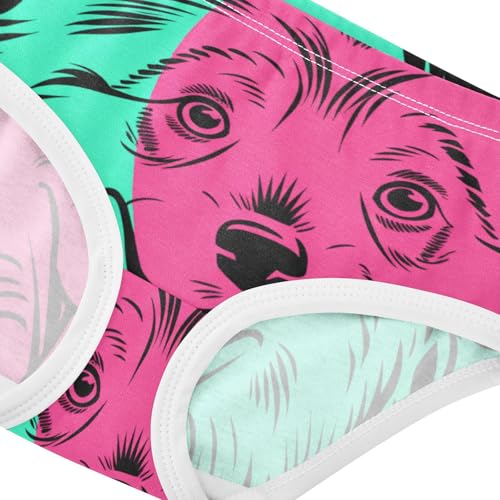 Toddler Girls Underwear 2t Cotton Little Girl Panties Cartoon Briefs Girls Undies Cute Dog Black Green Pink4