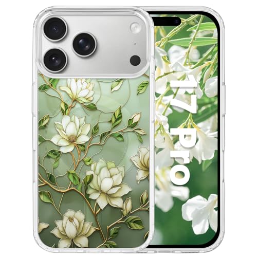 Coque à fleurs pour iPhone 17 Pro fini les rayures grâce au dos en polycarbonate