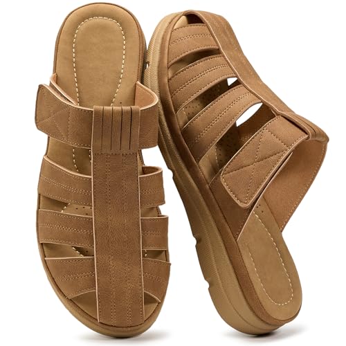 Ecetana �N���[�Y�h�g�D�T���_�� ���f�B�[�X ���K �h���b�V�[�ȃt�B�b�V���[�}���N���b�O �T�}�[ �J�W���A�� �X���b�v�I�� �A�[�`�T�|�[�g �E�F�b�W �~���[�� �E�H�[�L���O�p, �u���E��, 21.5 cm