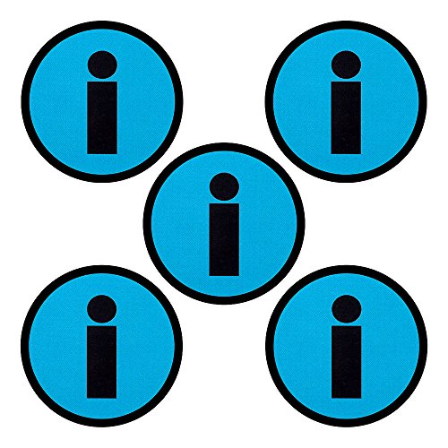 5 aimants de l'information 5 cm pour Tableau magnétique, réfrigérateurs et Tableau Blanc magnétique. Emoji Magnet i Cover