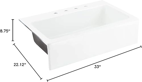 Miniatura 7 de Signature Hardware 423060 Almeria - Fregadero de cocina de hierro fundido de 33 pulgadas