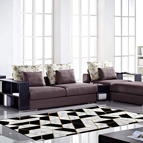 Tapis de sol en velours corail lavable et anti-plis texture marbre