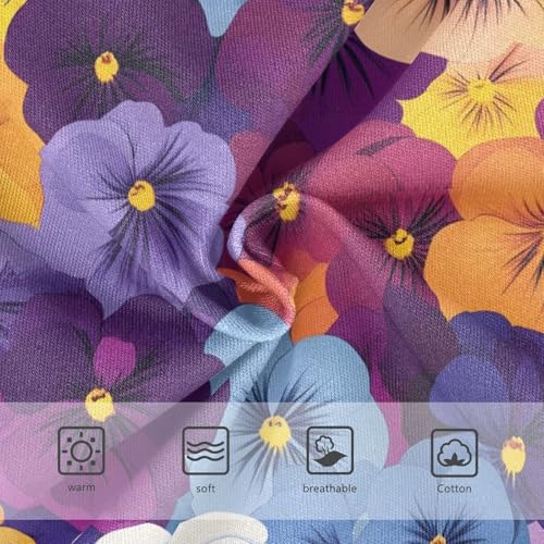 Retro Flower Colorful Panties for Girls, Toddler Girl Briefs, Cotton Girls Underwear, 2–8 Years3