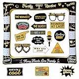 Hilarious Family Reunion Inflatable Selfie Photo Frame & Photo Props Set Family Gathering Party Photobooth Props Family Tree Reunion Selfie Props with Sticks for Home Gathering Party Supplies