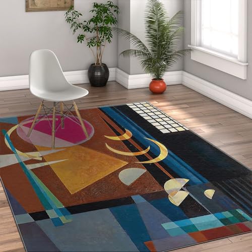 Tapis Kandinsky 60x180cm abstrait et moderne pour decoration de chambre