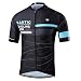 Santic Cycling Jerseys Men's Short Sleeve Bike Shirts Full Zip Bicycle Jacket with Pockets