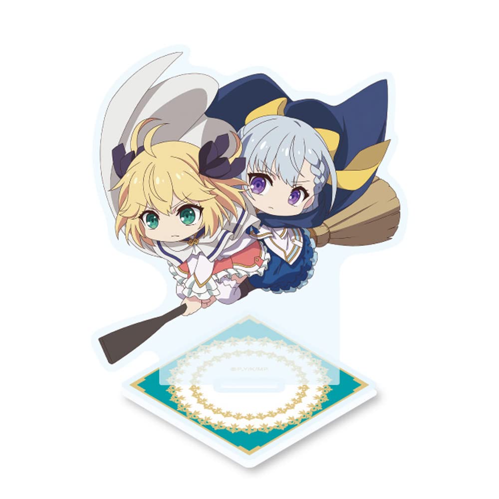 Groove Garage Magical Revolution of The Reincarnated Princess and Genius Reijo Assault Anisphere Yufiria on Witch Broom, Acrylic Stand, Approx. W 3.2 x H 3.6 inches (82 x 91 mm), Acrylic