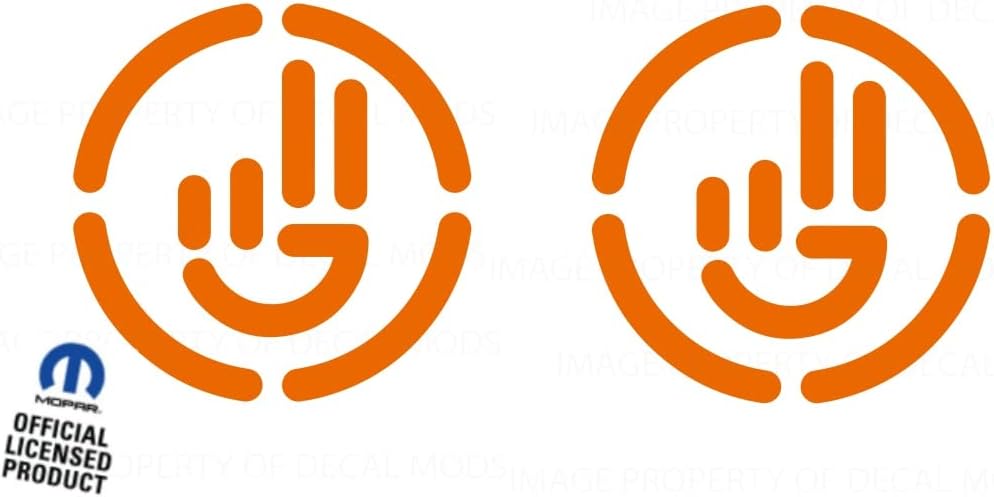 Decal Mods Wave Hand Graphic Side Decals Stickers fits Jeep Wrangler (Set of 2) SJ8R4 [Dark Gray]