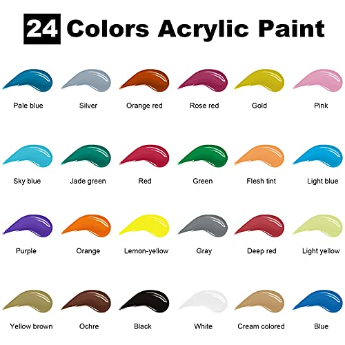 Yuykcei Acrylfarben Set für Modellbau und Hobby