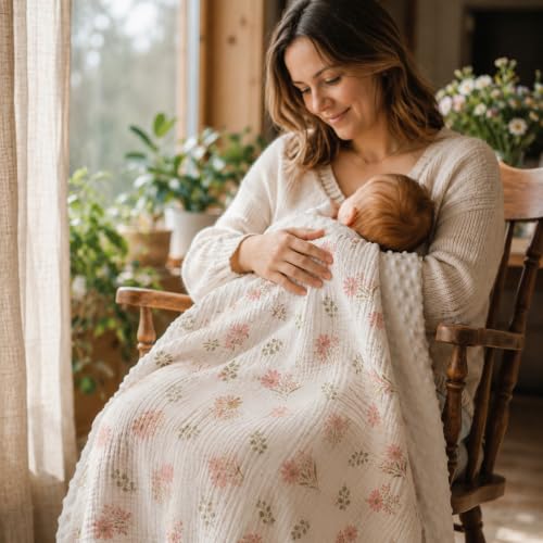 Image of GLLQUEN BABY Muslin Baby Blankets for Girls & Boys, 2-Layer Toddler Blanket