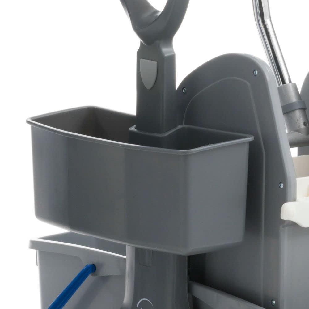 Carrello Lavapavimenti 2 secchi lt.15 con strizzatore professionale maniglia cassetta e reggiscopa.
