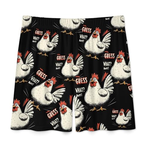 Funny Chicken Butt Men's Pajama Bottoms Lounge Pj Shorts Stretch Sleep Shorts for Home Vacation Beach4