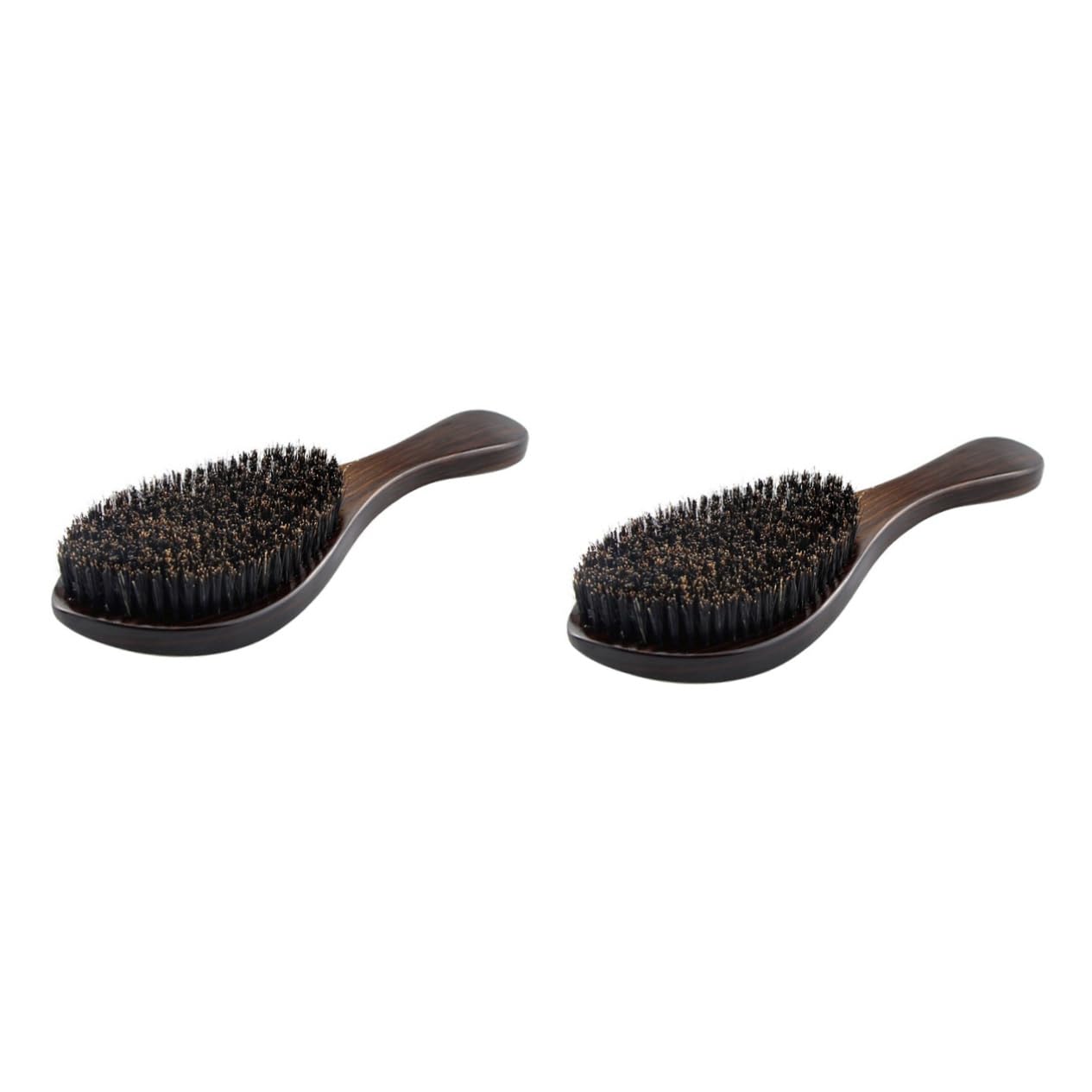FRCOLOR 2pezzi Spazzola Per Barba Legno Con Setole Naturali Accessorio Portatile Per Styling Della Barba Per Uomini Design Professionale e Sicuro Per La