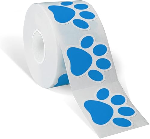 STARLIBOO Calcomanías con estampado de patas, calcomanías de pata de perro de 1.5 pulgadas, 600 calcomanías de patas de cachorro, calcomanías con