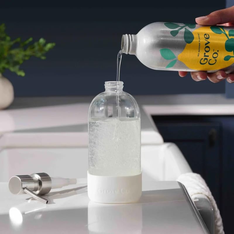 Image of Grove Co. Hydrating Dish Soap Refill (1-Pack) - Free & Clear Gel Dish Soap - USDA Certified Biobased, 98% Plant-Based, Infinitely Recyclable Aluminum