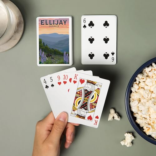 Naipes Ellijay Bear y Flores, 52 cartas Póker miniatura 2