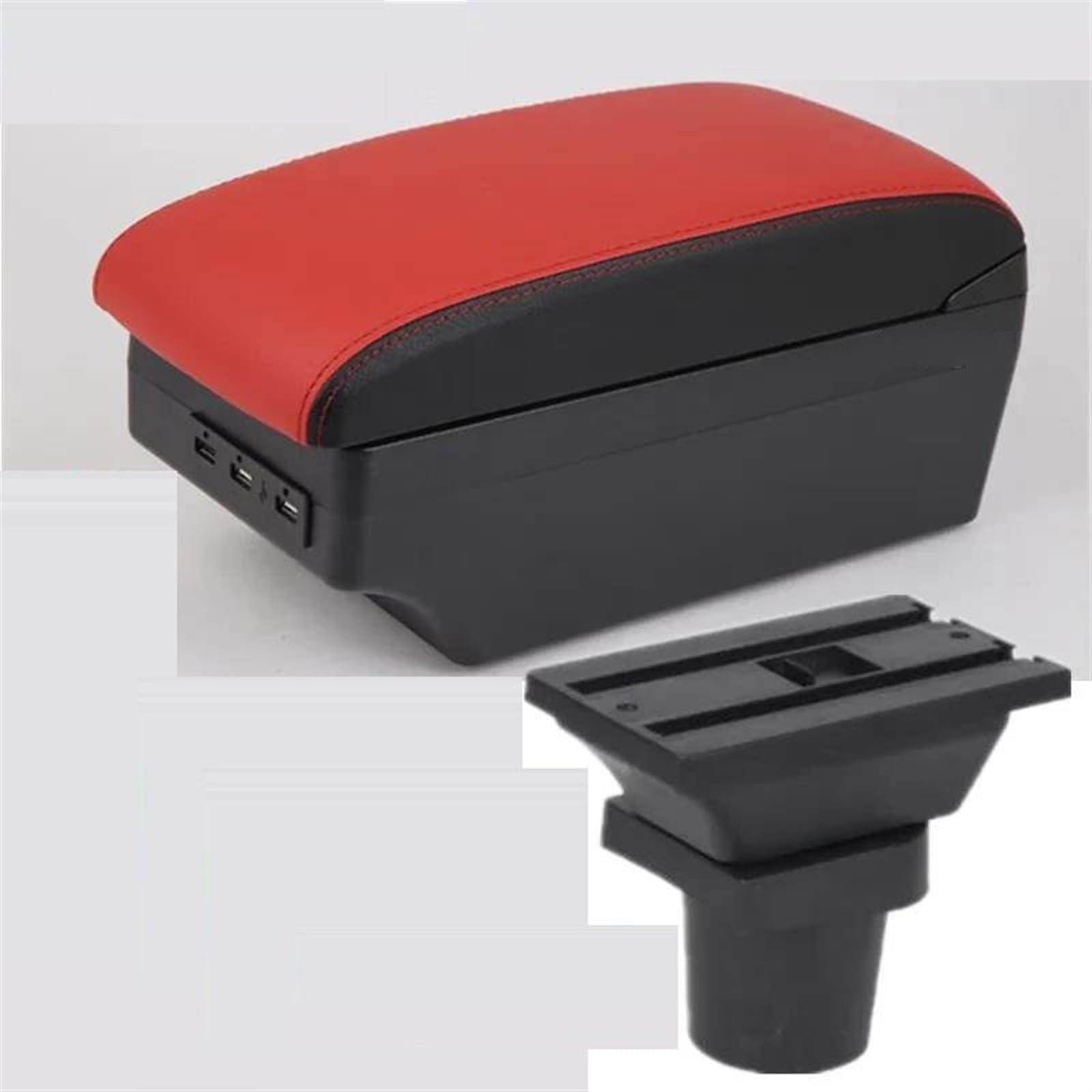 Noheeu C Black Border 7Usb Car Interior Parts Center Storage Box Armrest With Usb For Focus Mk1