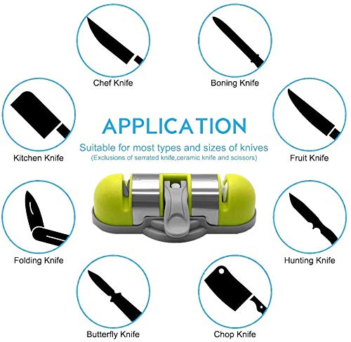 image for AUTGORE Kitchen Knife Sharpener - 2-Stage Mini Knife Sharpening Tool H