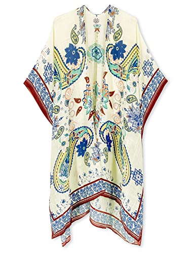 Image of Spicy Sandia Kimonos for Women Floral Beach Cover Up Loose Swimsuit Bathing Suit Coverup Cardigan for Summer Swimwear