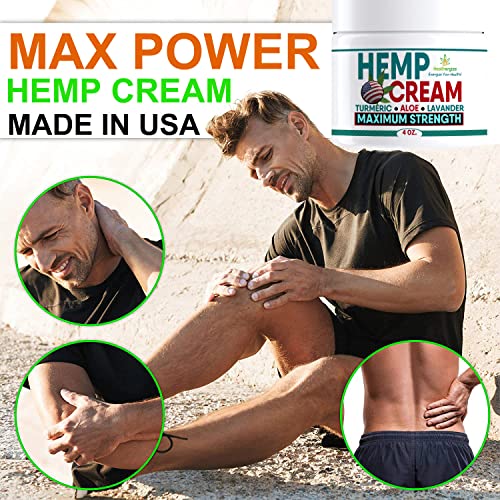 Healthergize Hemp Cream-Made In USA-Natural Hemp For Discomfort In Knees, Back, Joint, Muscle, Nerve-Inflammation Relief… - Image 4