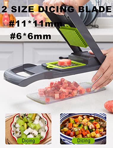 image for 12-in-1 Kitchen Mandoline Vegetable Slicer, BROTOU Vegetable Chopper, 