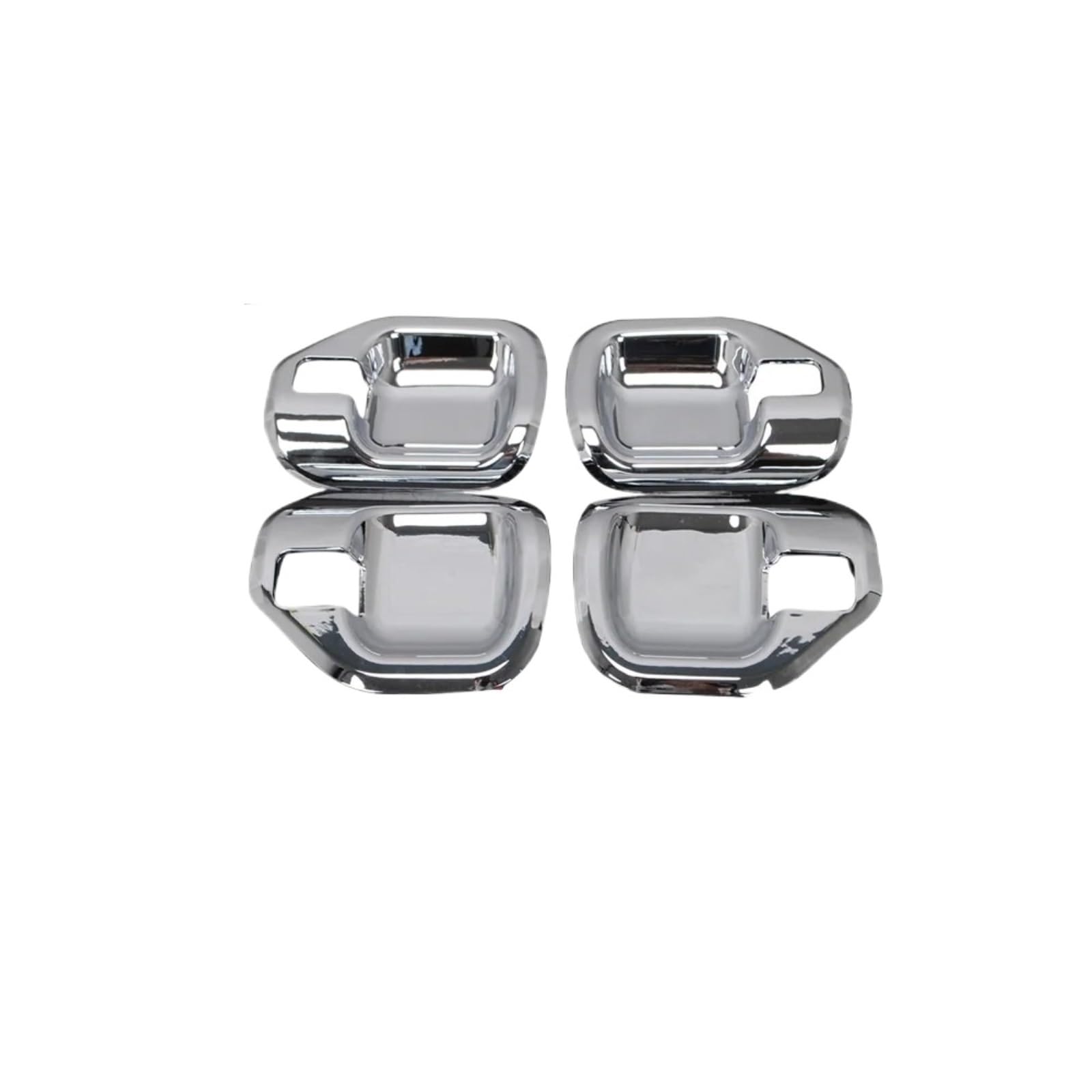 PPBQRVLF Front Interior Pull Car Door Inner Handle Bowl Decoration Cover Stickers for Jeep for Compass 2010 2011 2012 2013 2014 2015 2016 Interior Accessories Door Handle(Chrome)