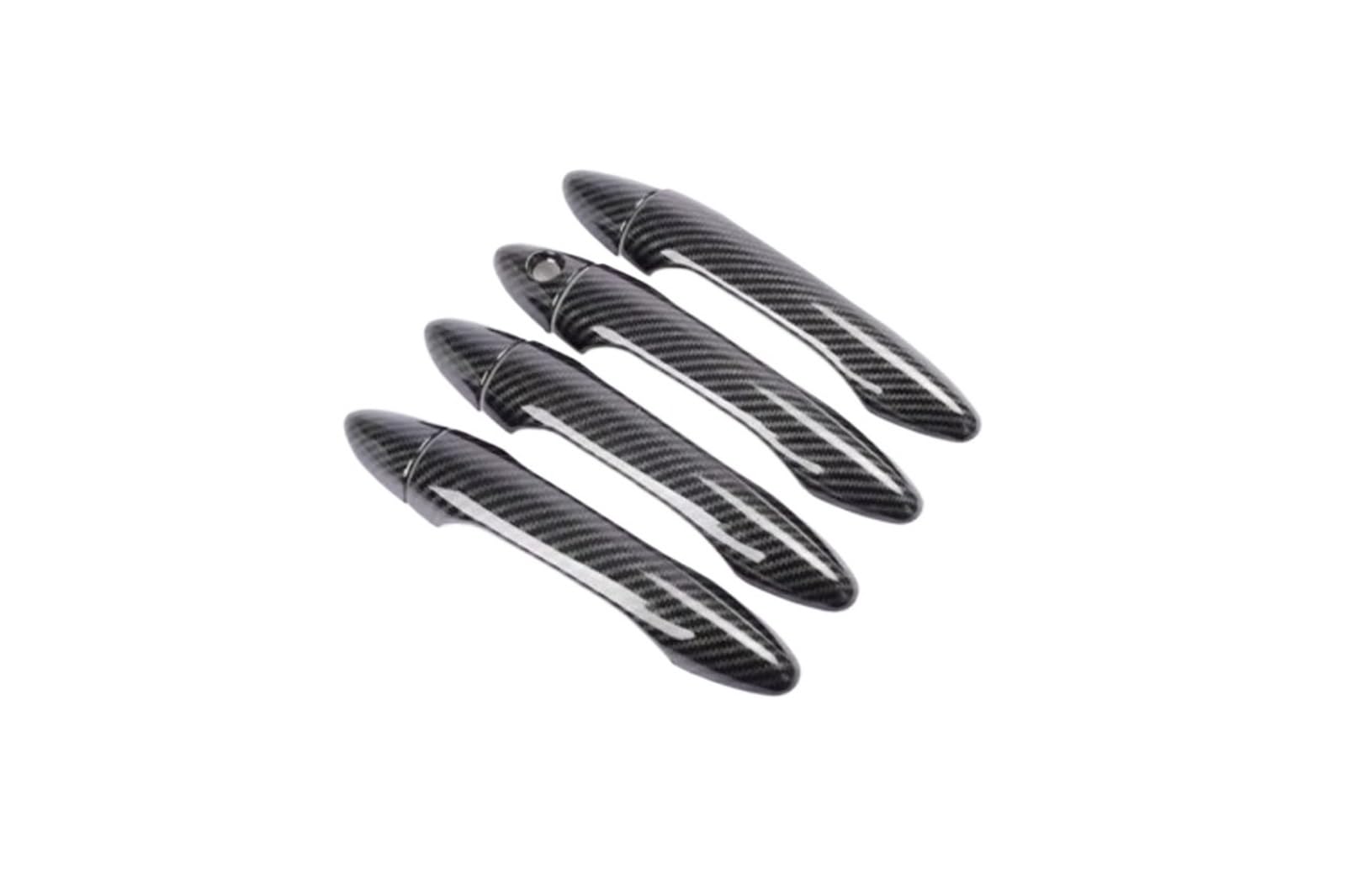 IUKMR for Kia for Optima K5 TF MK3 2011-2015 Carbon Fiber Chrome Car Door Handle Cover Trim Sticker Styling Accessories Car Outer Door Handle(Carbon 0 Button)