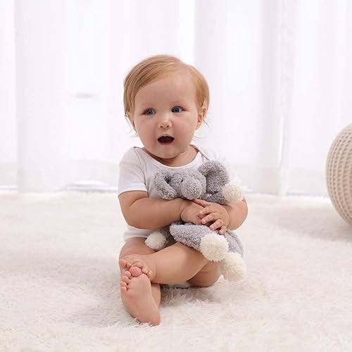 Miniatura 5 de Apricot Lamb Manta de seguridad de animales de peluche, elefante gris, manta de personaje para guardería, felpa de lujo para acurrucarse (elefante