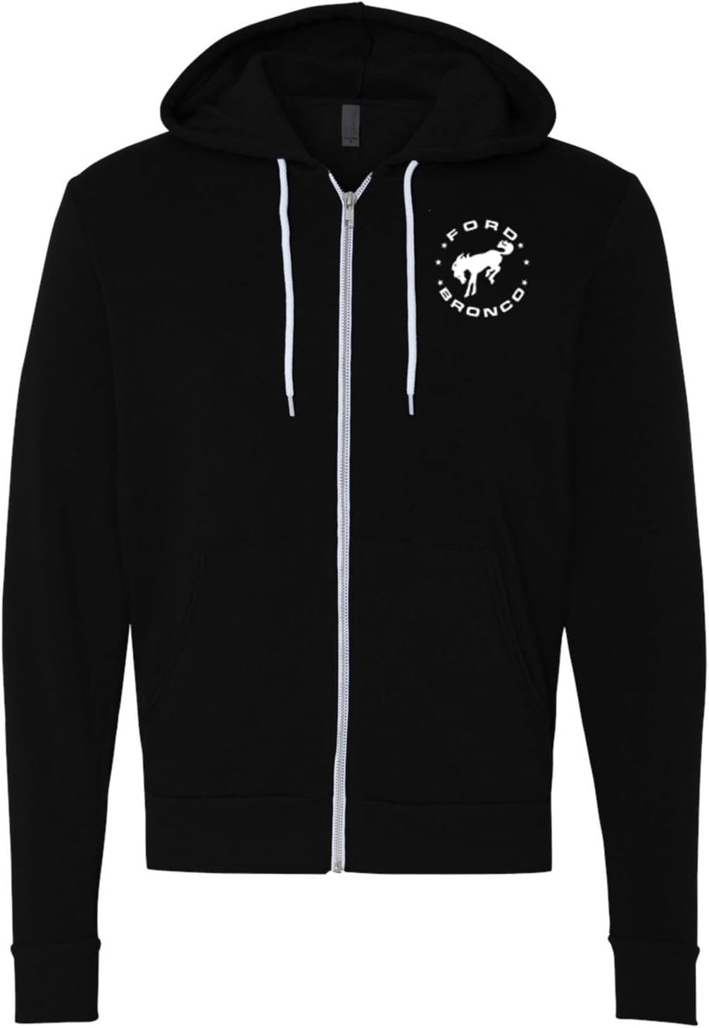 Ford Bronco Circle Chest Print Premium Full Zip Hoodie
