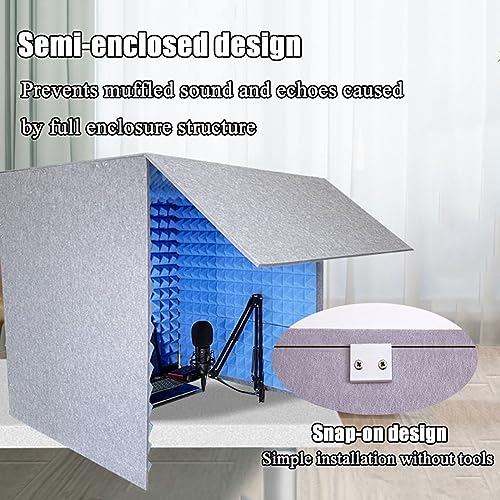 Studio d'enregistrement simple pliable anti réverbération pour micro de table
