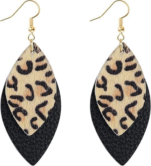 Leopard Earrings For Women Leopard Print Earrings Cheetah Print Earrings Animal Print Fashion Boho Fringed Statement Soft And Lightweight Leopard Handmade Tear Drop Dangle Jewelry