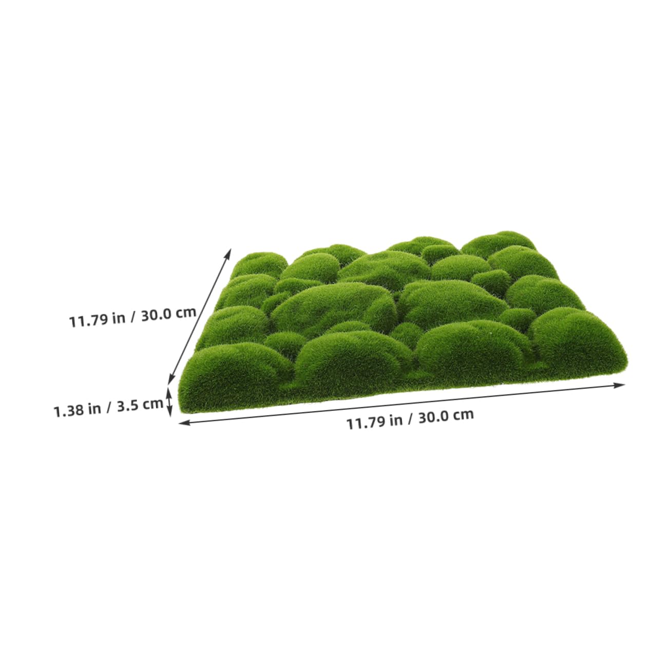 Panel Decorativo de Musgo Artificial Cuadrado 3 Piezas de Espuma